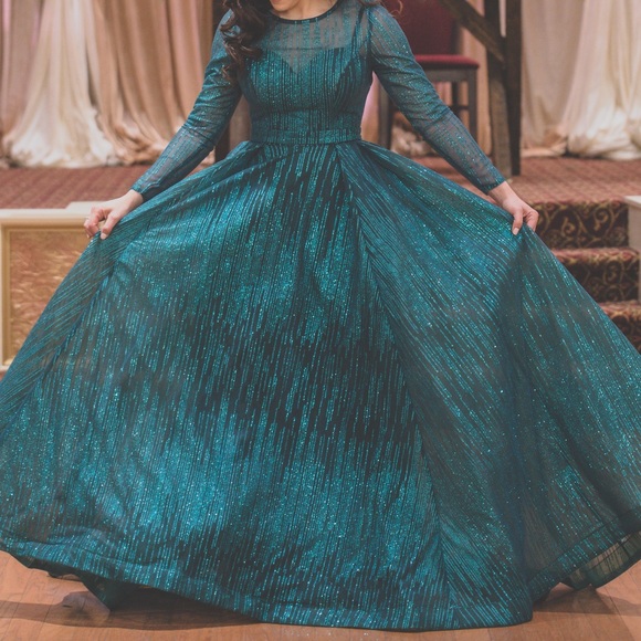 green gown for engagement